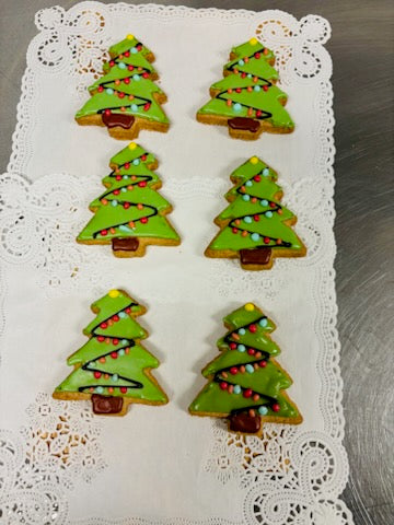 Christmas Tree Iced Cookies