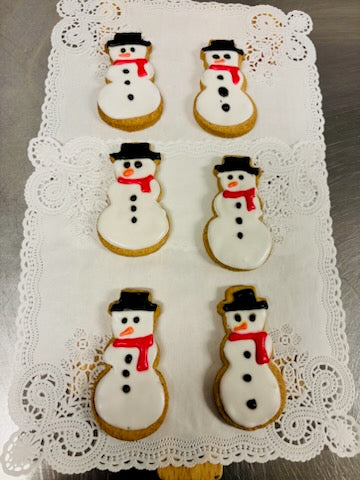 Snowmen Iced Cookies