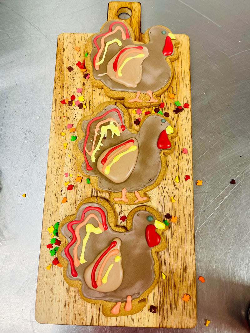 TURKEY THEMED COOKIES (4 COOKIES)